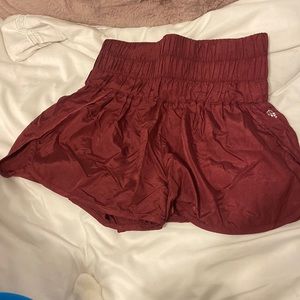 Burgundy Free People “The way Home” Shorts